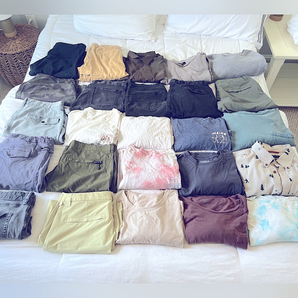 New Wardrobe / 25 items / 5 LULULEMON / Quiksilver / Zanerobe / LL Bean